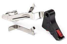 Parts ZEV Technologies Ready Series ZEV PRO FLAT FACE TRIGGER BAR KIT SMALL BLK/RED